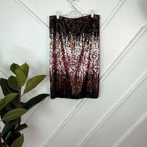 Black sequined skirt